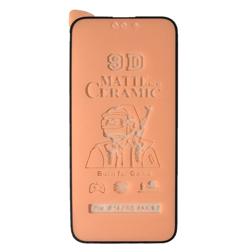 Гнучке скло Ceramic MATT для  IPhone 14 PRO MAX матове з чорною рамкою-0